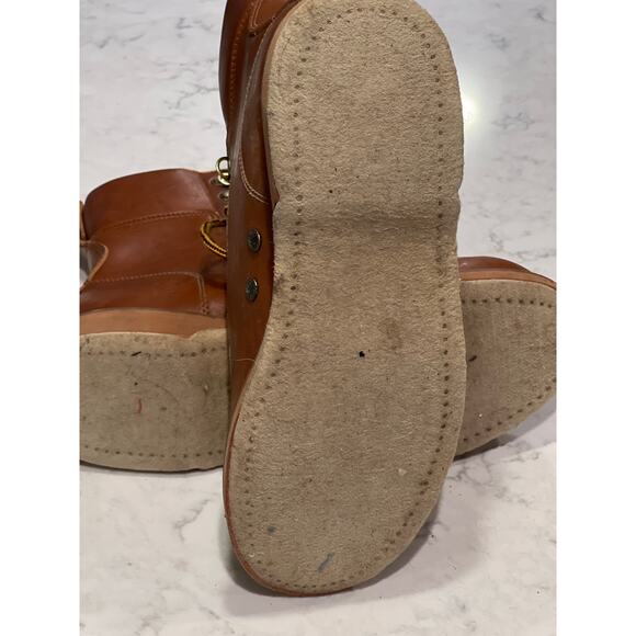 Cabela's Men's Leather Felt Bottom‎ Fishing Wading Lace Up Boots Size 11 Brown - Picture 7 of 8